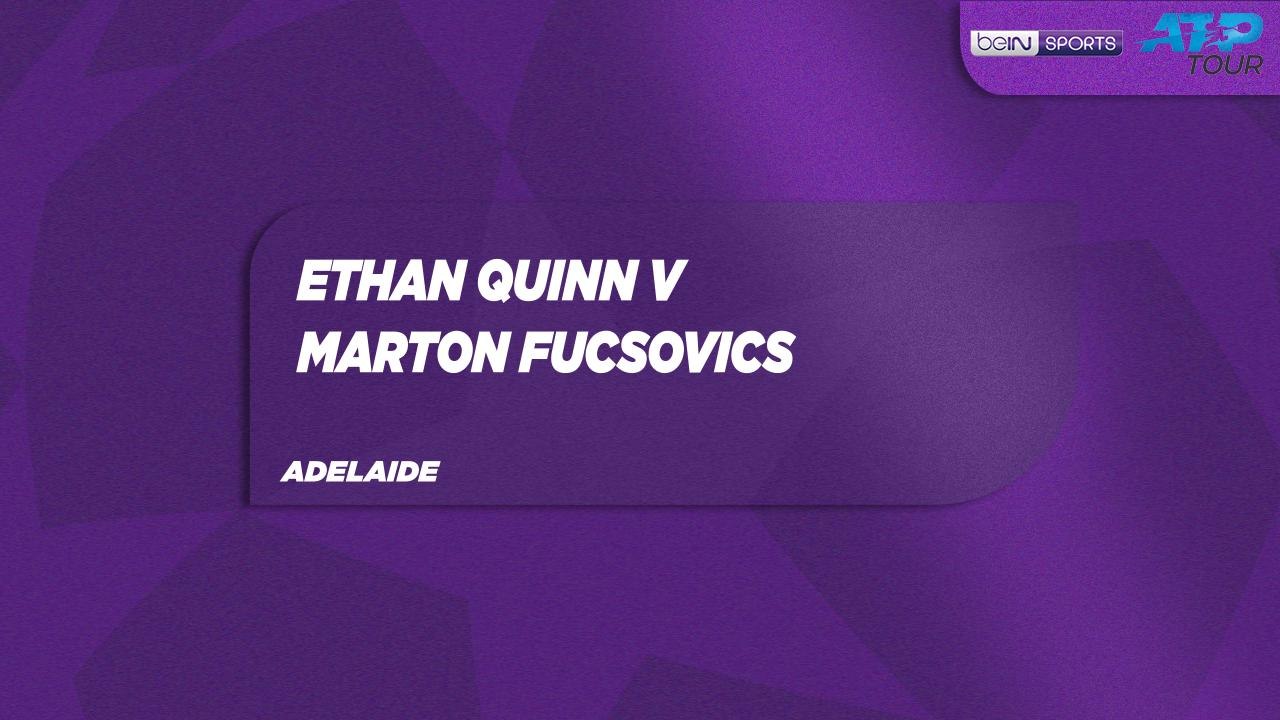 E. Quinn vs. M. Fucsovics Match Highlights Adelaide January 13, 2026
