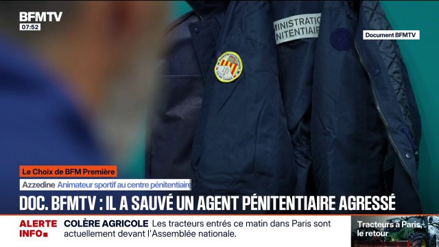DOCUMENT BFMTV - Le témoignage d'Azzedine, animateur sportif à la prison d'Aix-Luynes venu en aide à un collègue victime de multiples coups de ciseaux de la part d'un détenu