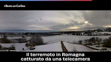 Il terremoto in Romagna catturato da una telecamera