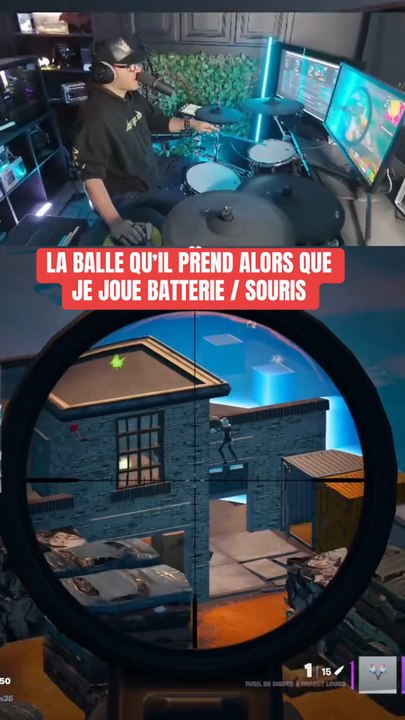 La vilaine balle de snipes que je lui ai mis alors que je joue Batterie souris.