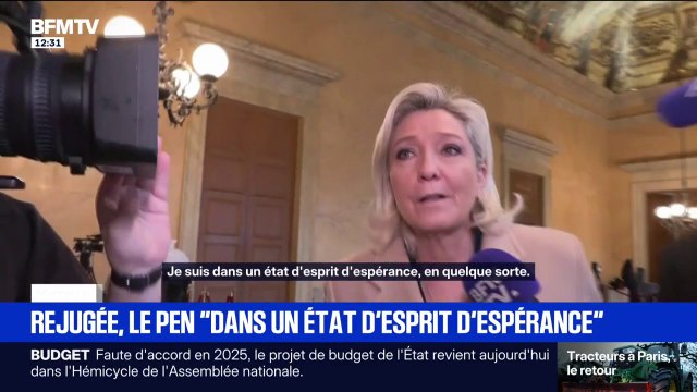 Affaire des assistants parlementaires: alors que le procès en appel de Marine Le Pen s'ouvre ce mardi, la cheffe de file du RN se dit dans un état d'esprit d'espérance