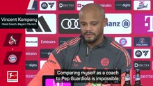 Kompany dismisses 'impossible' comparisons with Guardiola
