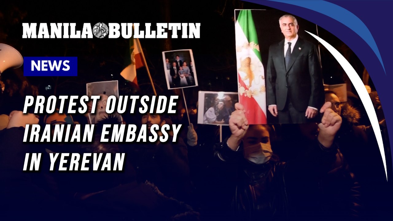 Protesters gather outside Iranian embassy in Yerevan