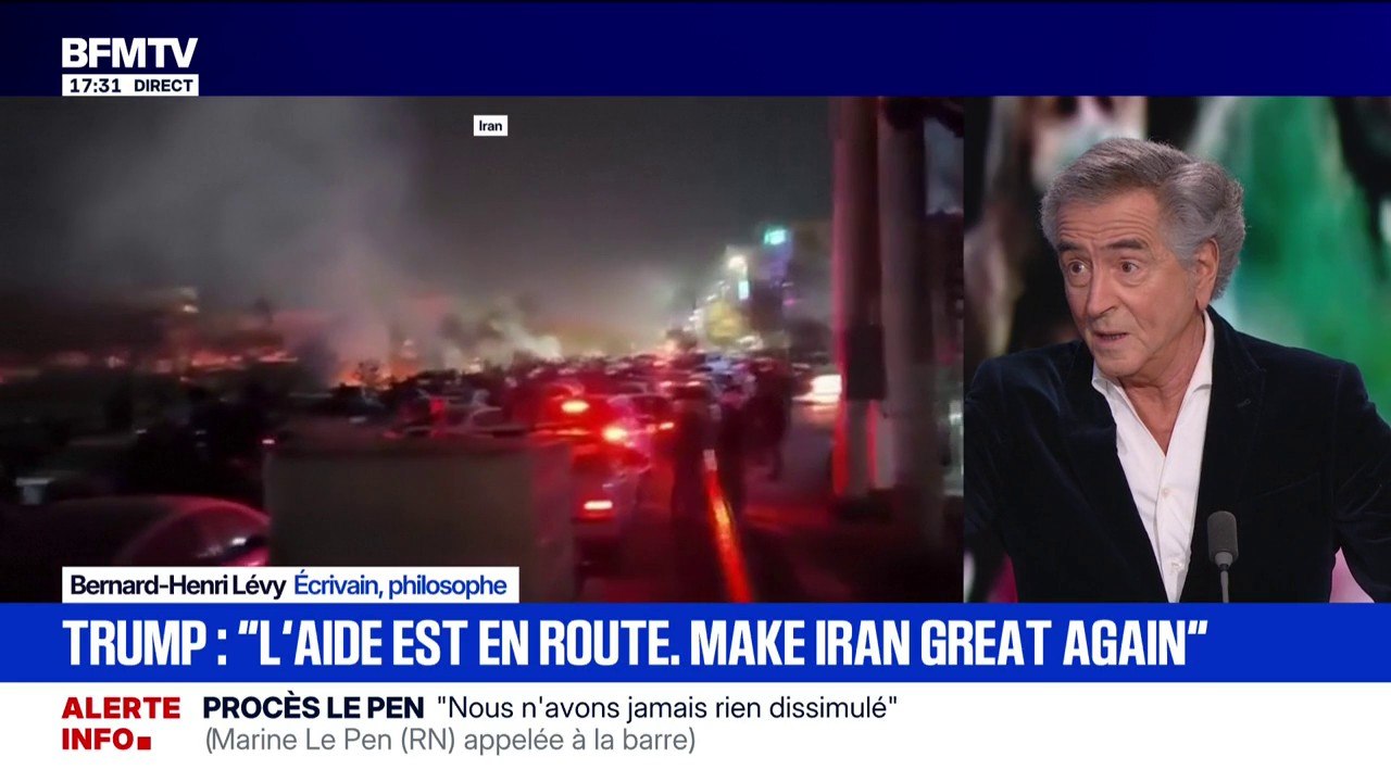 Révolte en Iran: "Pour les Iraniens, Reza Pahlavi semble être un recours [...] mais on ne sait pas grand-chose sur lui", déclare Bernard-Henri Lévy, écrivain