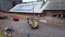 Explosão em armazém de grãos mobiliza bombeiros e deixa funcionário ferido