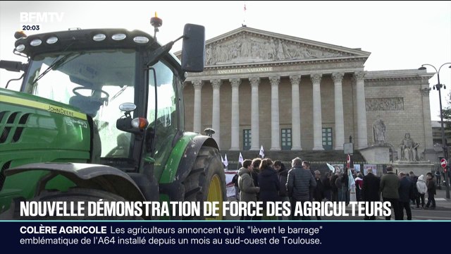 Des centaines d'agriculteurs se sont mobilisés toute la journée devant l'Assemblée