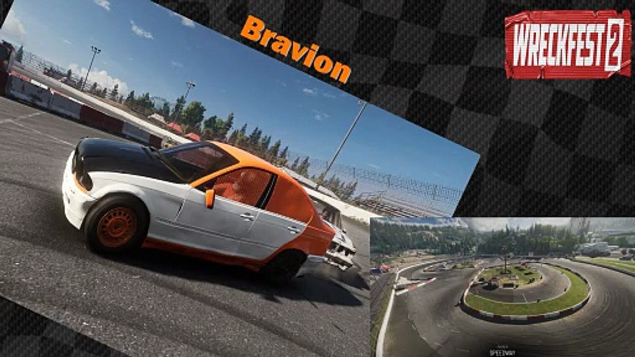 Tour de piste à Figure 8 Speedway (piste en 8) en Bravion sur Wreckfest 2