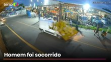 Homem é atropelado enquanto empurrava carrinho com frutas em Curitiba (PR)
