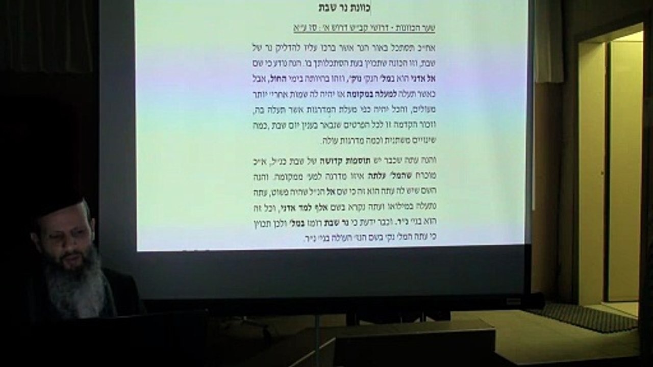 הרב יניב יעקב - כוונות השבת חדש - סוד נרות שבת א'