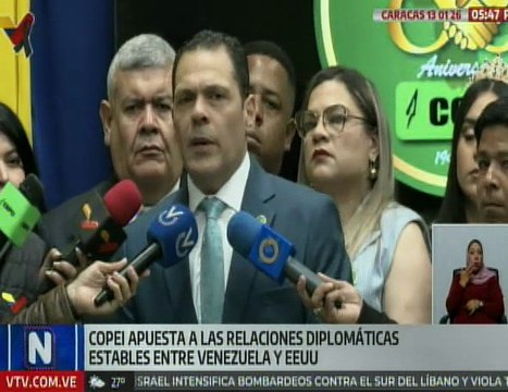 Partido Copei apuesta a las relaciones diplomáticas de paz entre Venezuela y EE. UU.
