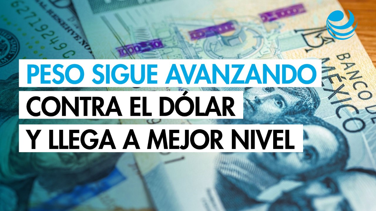 Peso mexicano avanza contra el dólar; toca su mejor nivel en año y medio