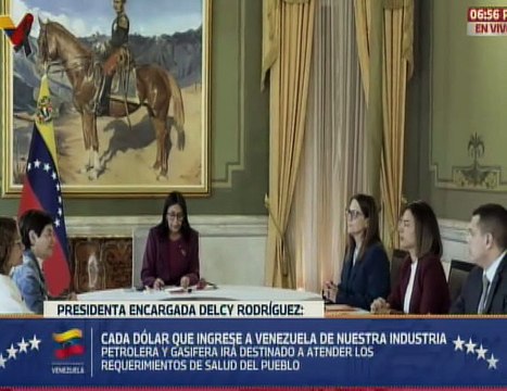 Presidenta Encargada Delcy Rodríguez sostuvo encuentro de trabajo para fortalecer el SPNS