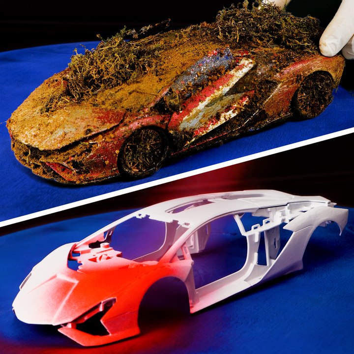 Restoration of a mini car found in the sea 🌊🚗 #foundit #satisfying