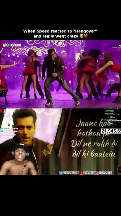 IShowSpeed goes wild on Salman Khan's Hangover! 😂  #glamsham #ishowspeed #salmankhan #hangover #kick   {ishowspeed, salman khan, hangover, kick, glamsham}