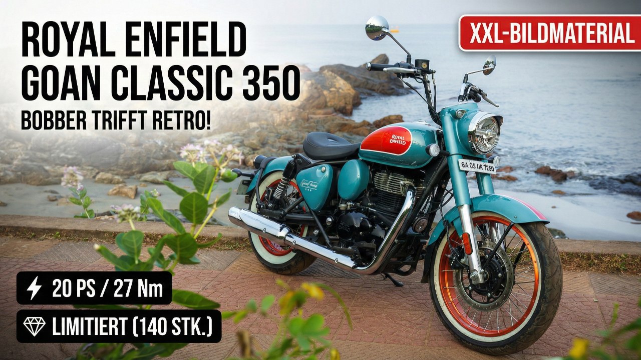 Alles zur Royal Enfield Goan Classic 350 in 'Trip Teal'