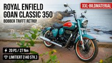 Alles zur Royal Enfield Goan Classic 350 in "Trip Teal"