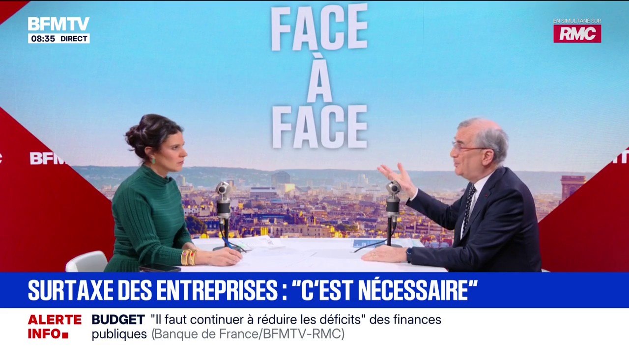 François Villeroy de Galhau, gouverneur de la Banque de France: "Sur l'année 2025, la croissance devrait être d'au moins 0,9%"