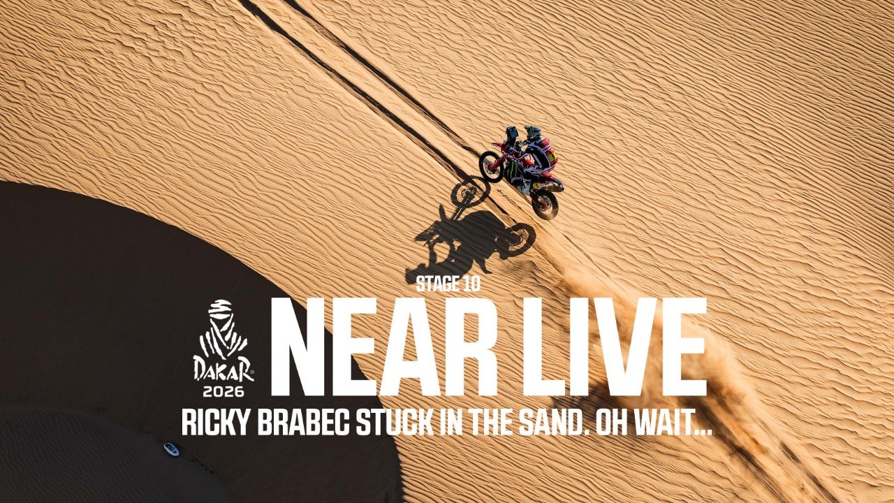 Ricky Brabec stuck in the sand. Oh wait