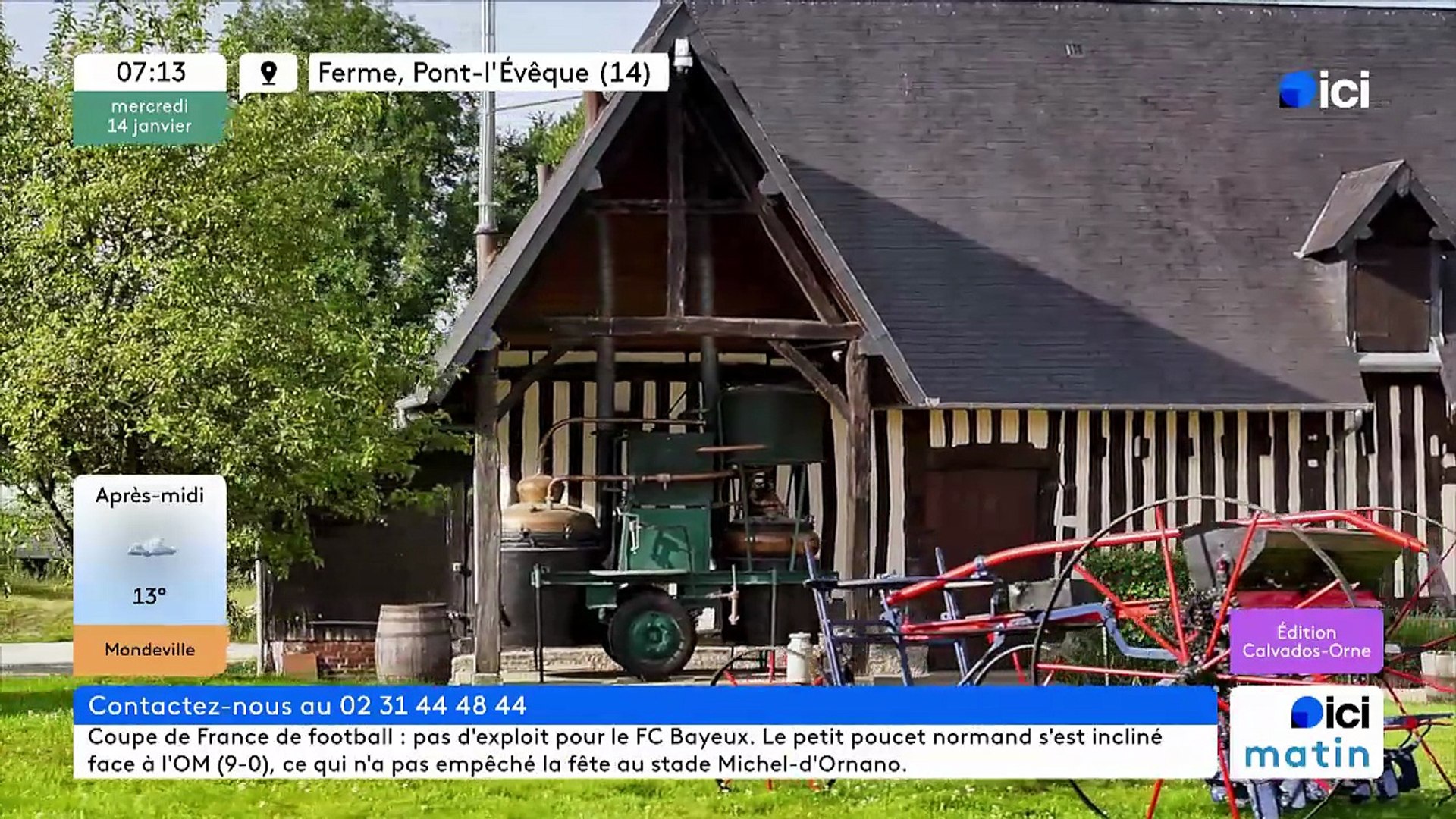 ⁣14/01/2026 - ici matin parici Normandie (Calvados - Orne) en vidéo