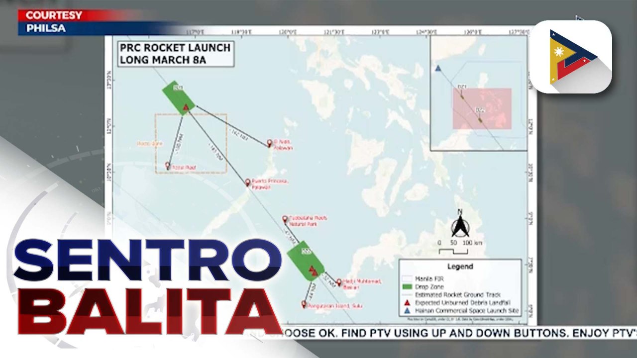 PHILSA, nagbigay ng alerto sa banta ng debris na posibleng nahulog mula sa Long March 8A rocket na ni-launch ng China