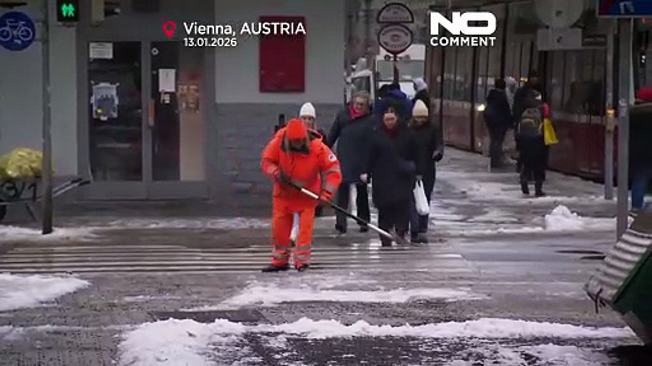 Zimowa fala w Wiedniu: lód na Dunaju i niebezpieczne chodniki