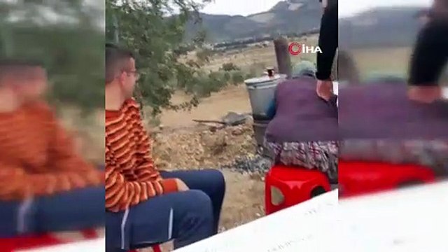 Dondurucu soğukta yürekleri ısıtan anlar: Yamaç paraşütçüsüne öyle bir sürpriz yaptılar ki...