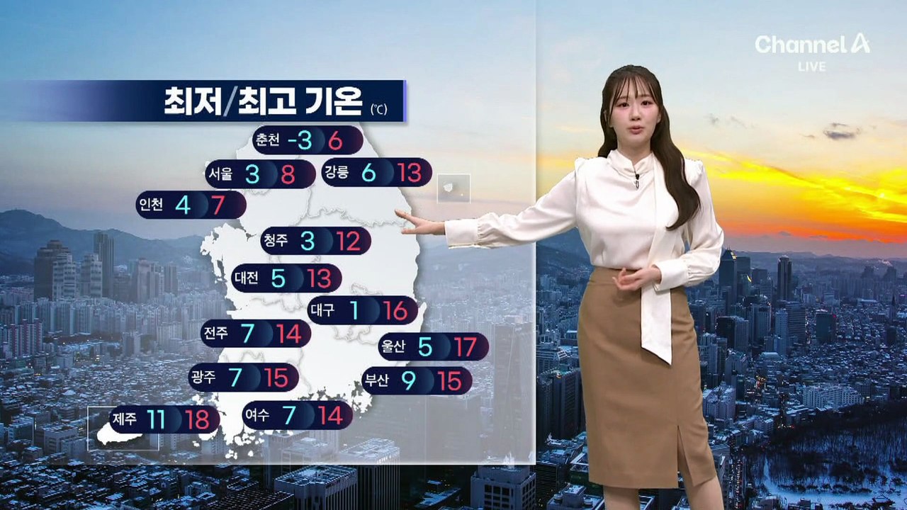 [날씨]추위 주춤, 서울 3/8도…대신 미세먼지