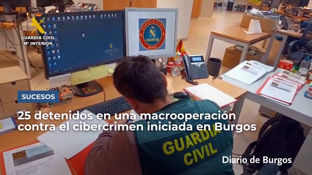 25 detenidos en una macrooperación contra el cibercrimen iniciada tras varias denuncias en Burgos