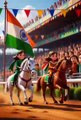 Pakistan vs India Horse Race 🐎🔥 | #shorts #shortvideo #aistory #aicartoon #aishorts #aivideo