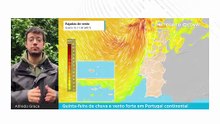 Quinta-feira de chuva e vento forte em Portugal continental
