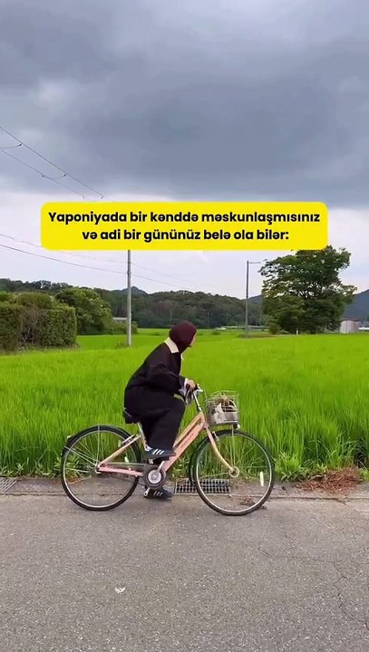 Təsəvvür edin ki, Yaponiyanın ucqar, sakit bir kəndində məskunlaşmısınız. Gününü