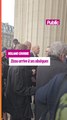 Zizou arrive en l'Eglise de la Madeleine pour assister aux obsèques de Rolland Courbis