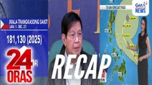 24 Oras:(Part 2) Mga lugar na nasa signal no. 1 dahil sa Bagyong Ada; May super flu outbreak?; Imbestigasyon sa flood control projects; atbp.
