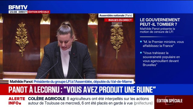 Mercosur: Les Insoumis au pouvoir désobéiront pour refuser que ce traité s'applique sur notre sol , assure Mathilde Panot (LFI)