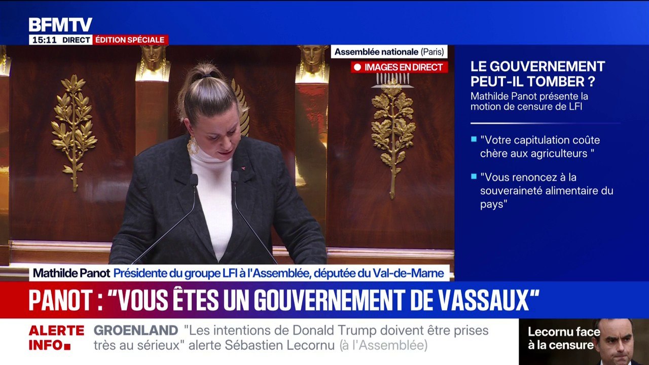 Mathilde Panot (LFI) dit "chiche" à une dissolution: "Vous tomberez"