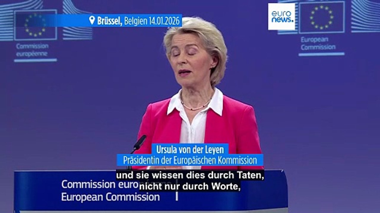 Von der Leyen vor Gesprächen im Weißen Haus: 'Grönland kann auf uns zählen'