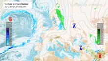 Nevicate in arrivo sull'area alpina delle regioni di Nord-Ovest, meno precipitazioni sulle Alpi Centrali, ancora scarse o assenti ad est.