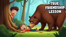 The Bear and the Two Friends | Moral Story for Kids | Lesson on True Friendship