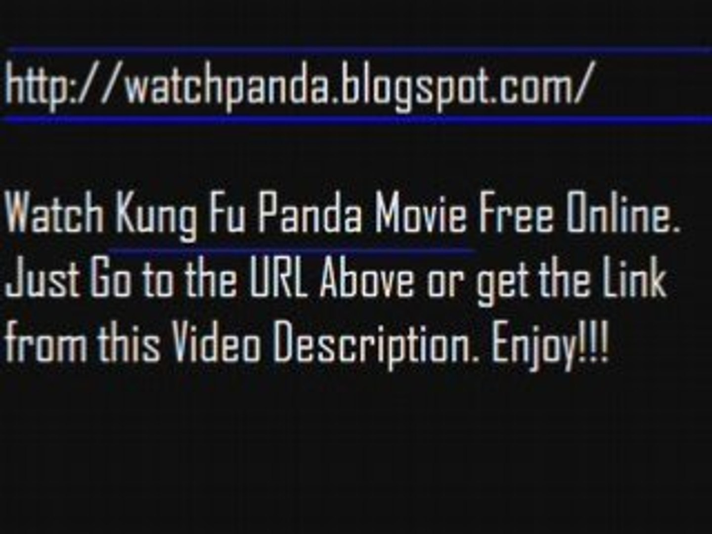 WATCH KUNG FU PANDA 2008 MOVIE ONLINE FOR FREE video Dailymotion