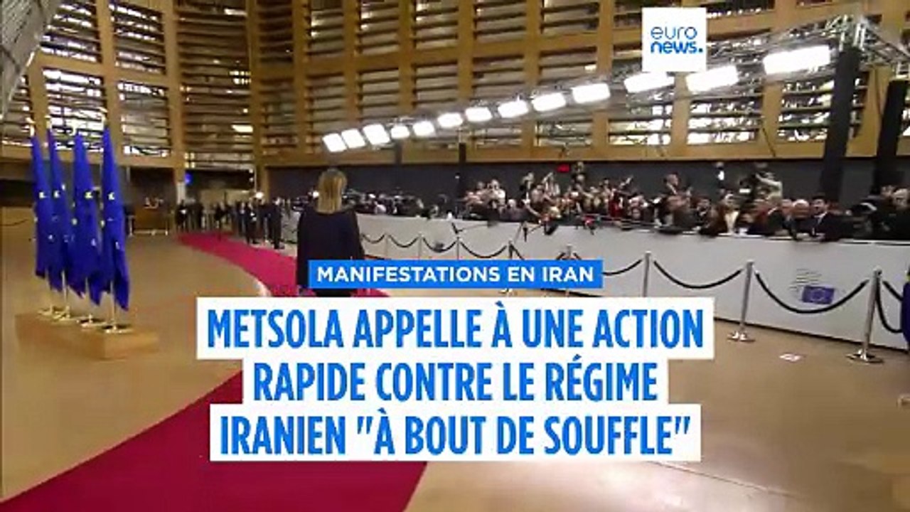 Exclusif : la présidente du Parlement européen appelle à une action rapide contre le régime iranien "à bout de souffle"