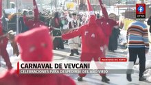 Máscaras y disfraces llenan de fiesta a Vevcani por el Año Nuevo ortodoxo