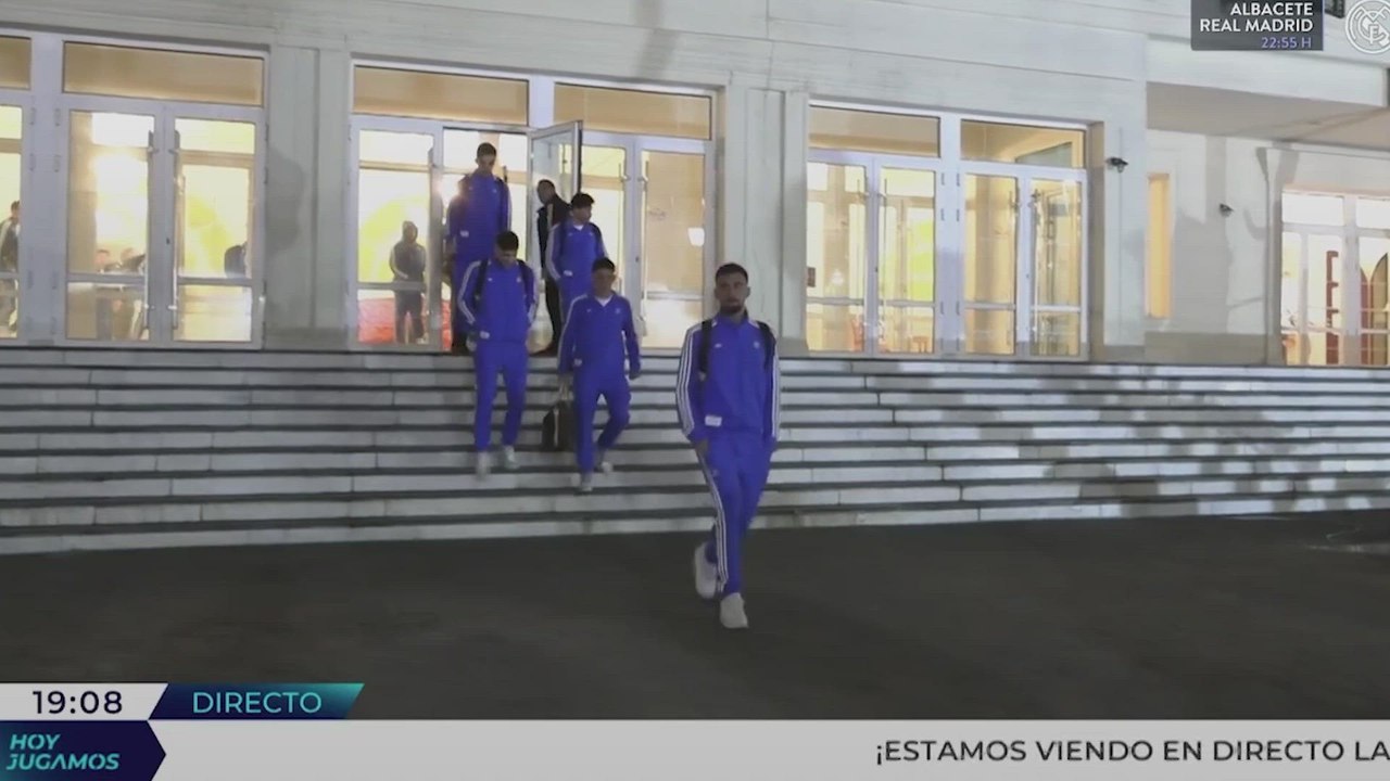 Llegada Real Madrid al estadio Carlos Belmonte de Albacete