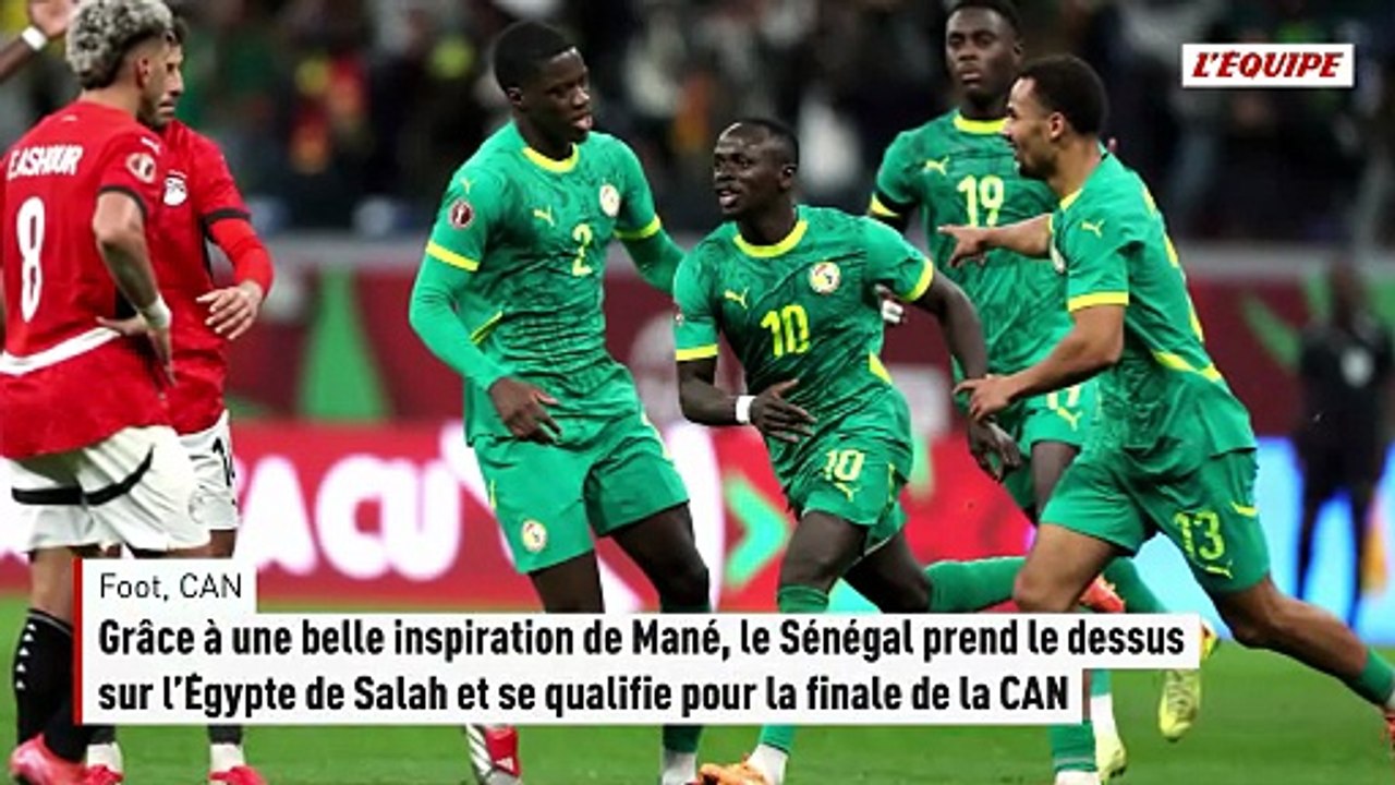 Grâce à une belle inspiration de Mané, le Sénégal prend le dessus sur l'Égypte de Salah et se qualifie pour la finale de - Foot - CAN