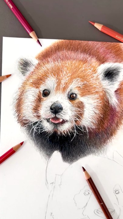 Dessin réaliste d'un panda