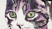 Peindre un chat à l'aquarelle et à l'encre de chine