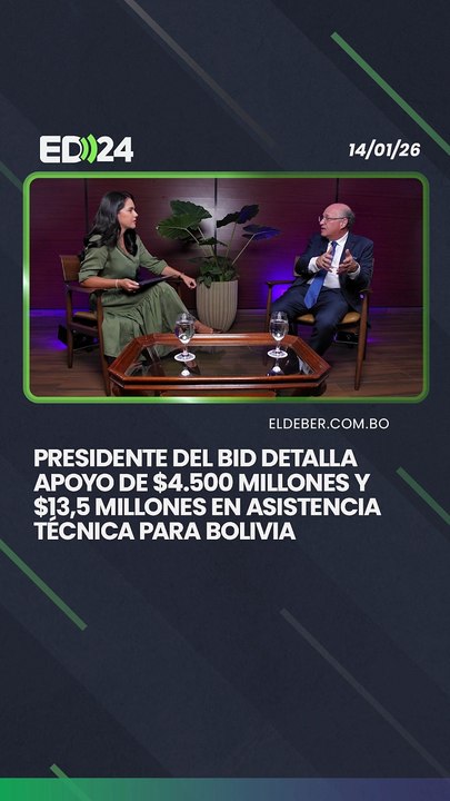 El presidente del Banco Interamericano de Desarrollo (BID), Ilan Goldfajn, informó que Bolivia recibirá un financiamiento de 4.500 millones de dólares para proyectos de inversión, además de 13,5 millones de dólares en recursos no reembolsables destinados