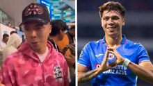 Rodrigo Huescas se hace presente en el Cruz Azul - Atlas en medio de su lesión para apoyar a La Máquina: "Va a ser campeón"