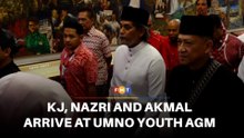 KJ, Nazri arrive with Akmal at Umno Youth AGM