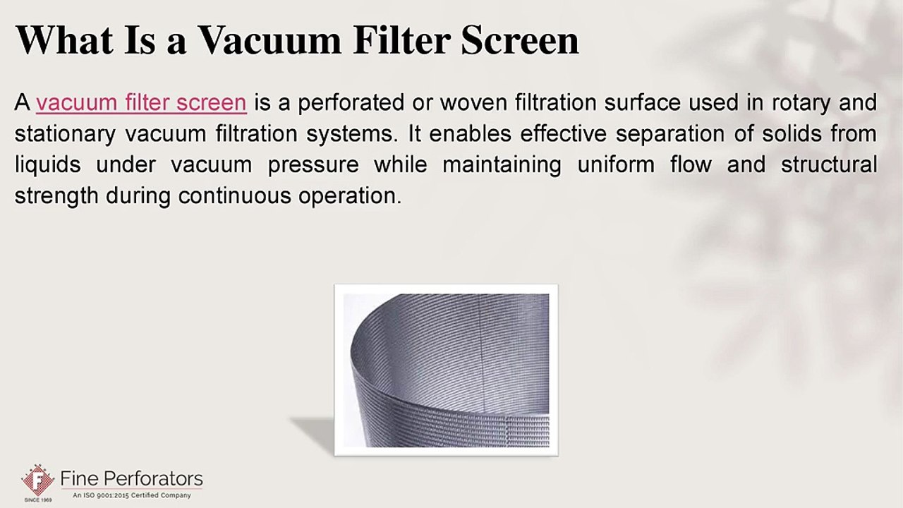 High-Performance Vacuum Filter Screen Solutions