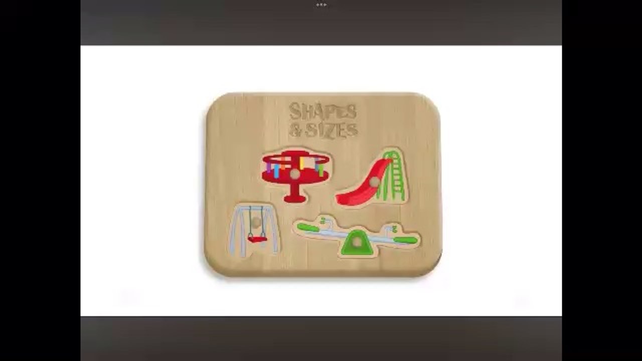 Shapes and sizes ep 36 Swing Tetter-Totter Slide Merry-Go-Round